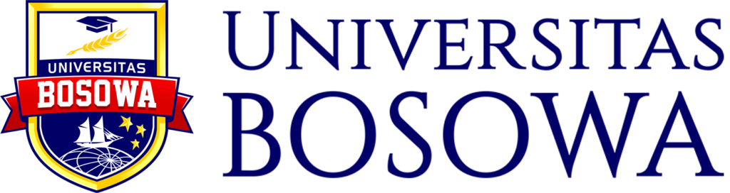 Logo Unibos Horizontal dengan tulisan Biru