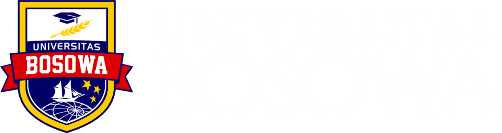 Logo Unibos Horizontal dengan tulisan Putih