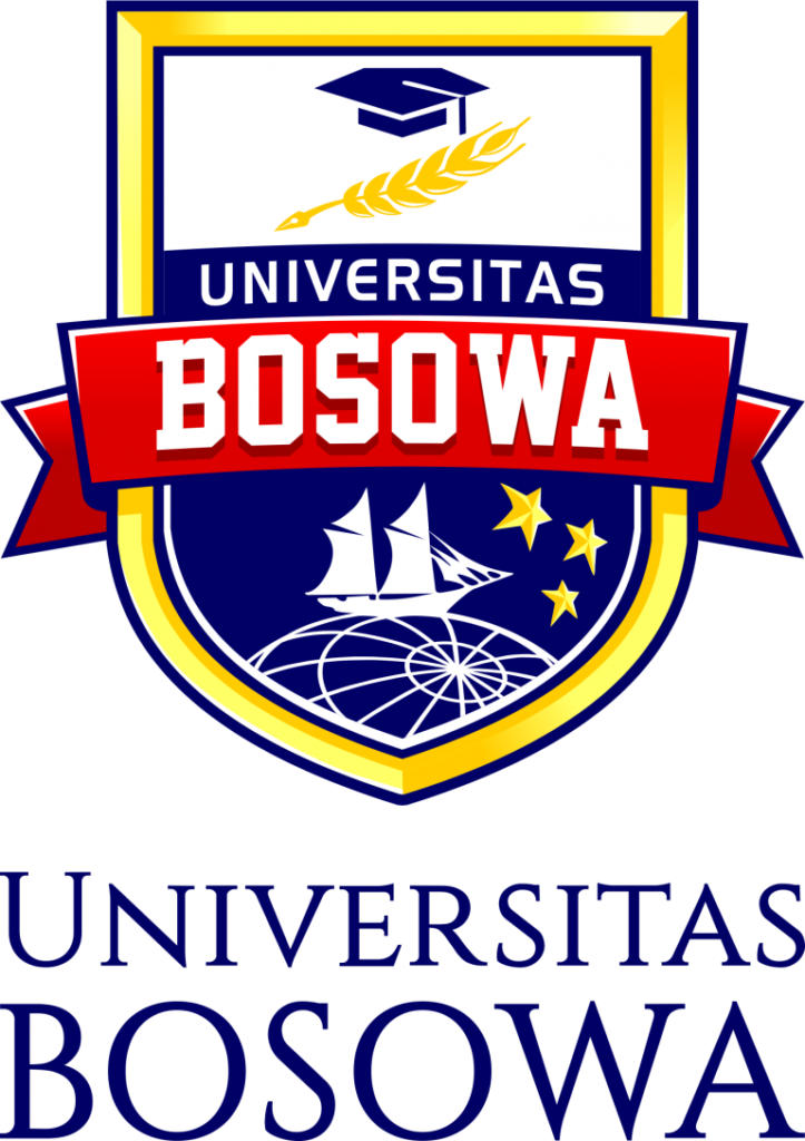 Logo Unibos Vertikal dengan tulisan Biru