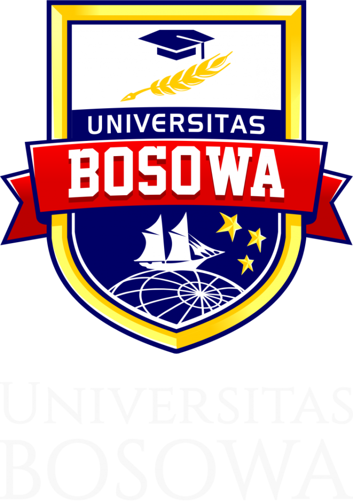 Logo Unibos Vertikal dengan tulisan Putih